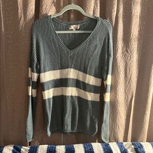 V-Neck Striped Sweater
